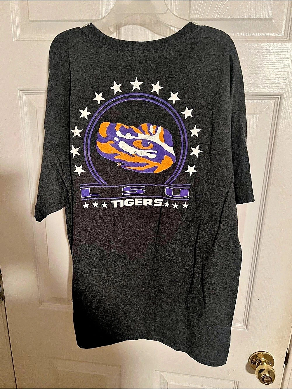 Hanes LSU Tigers Graphic Tee Womens XL Black Purple